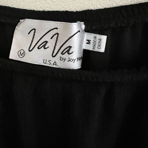 Vava by Joy Han Off Shoulder
Dress Embroidered Ruffle Sleeve Black Sz M - Picture 4 of 14